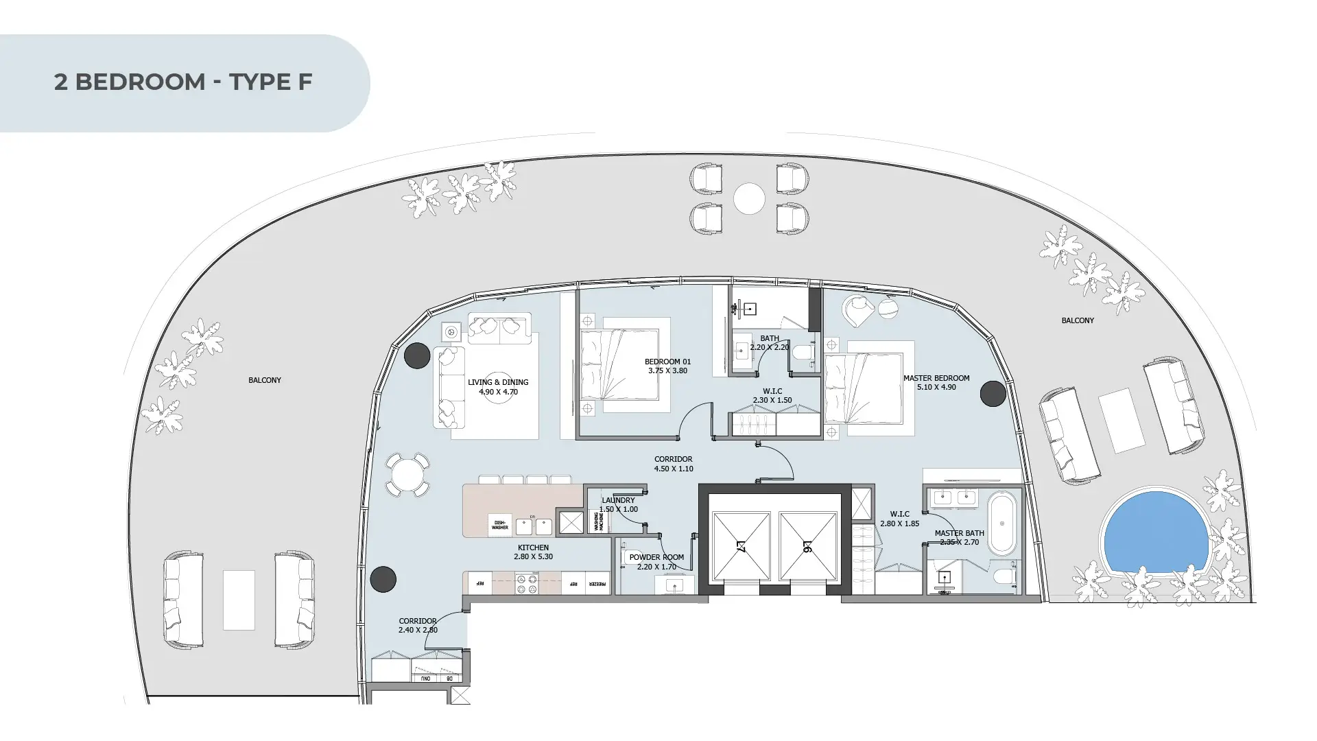 2 BR - Type C